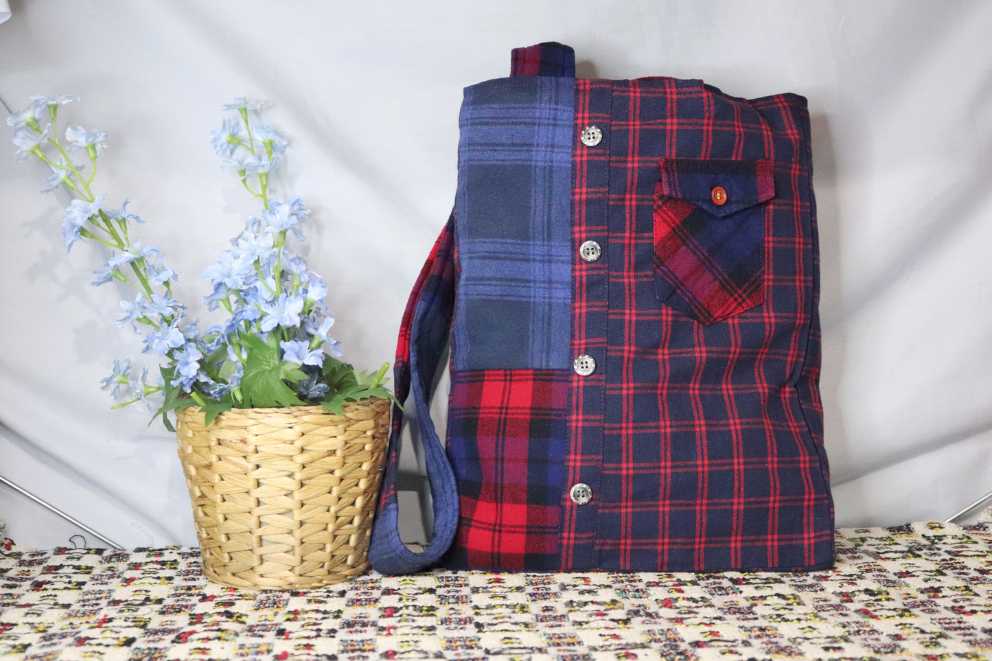 Mixed Shirts Upcycled Tote Bag