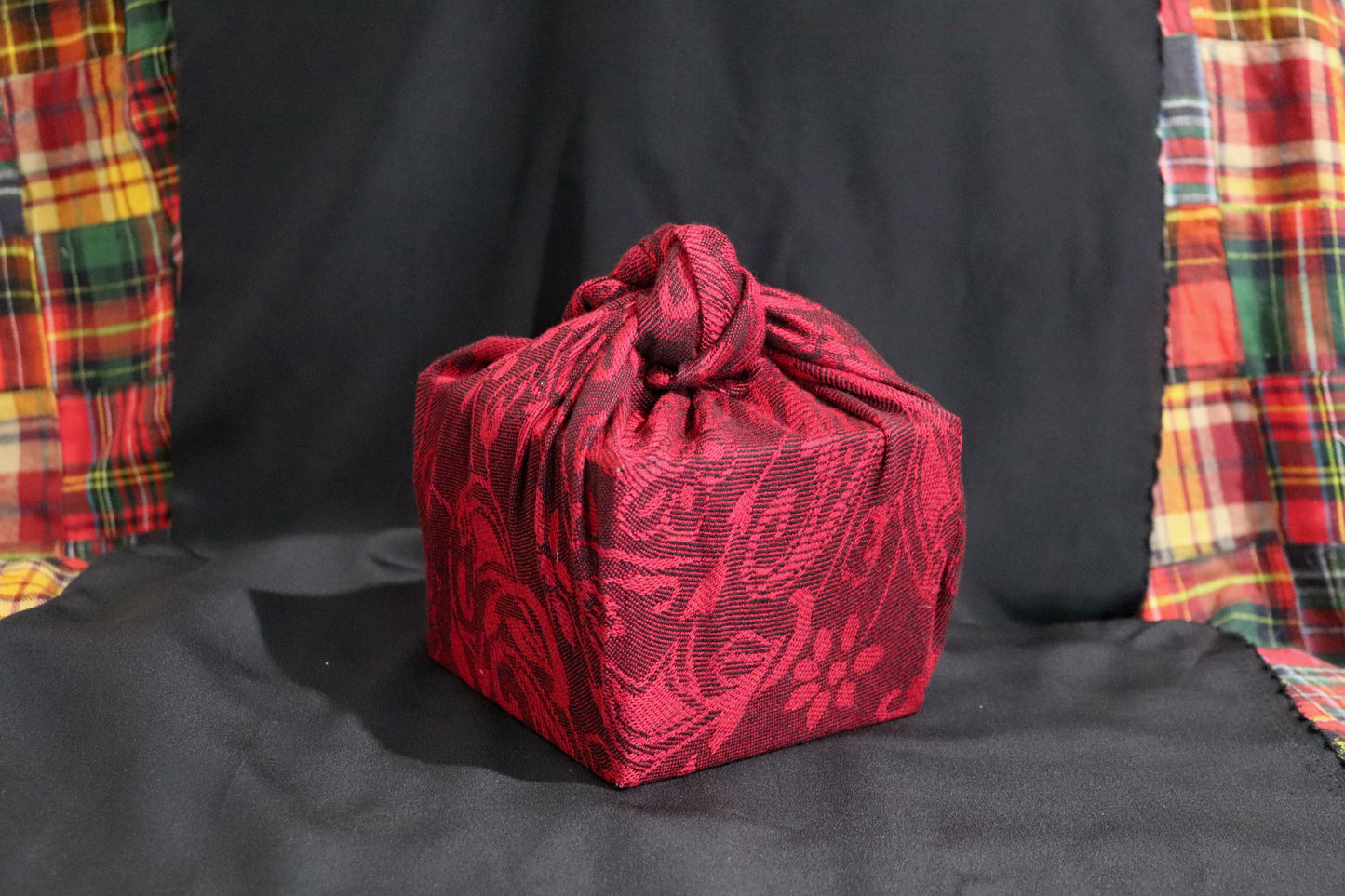 Reusable Furoshiki Gift Wrap: Dark Red