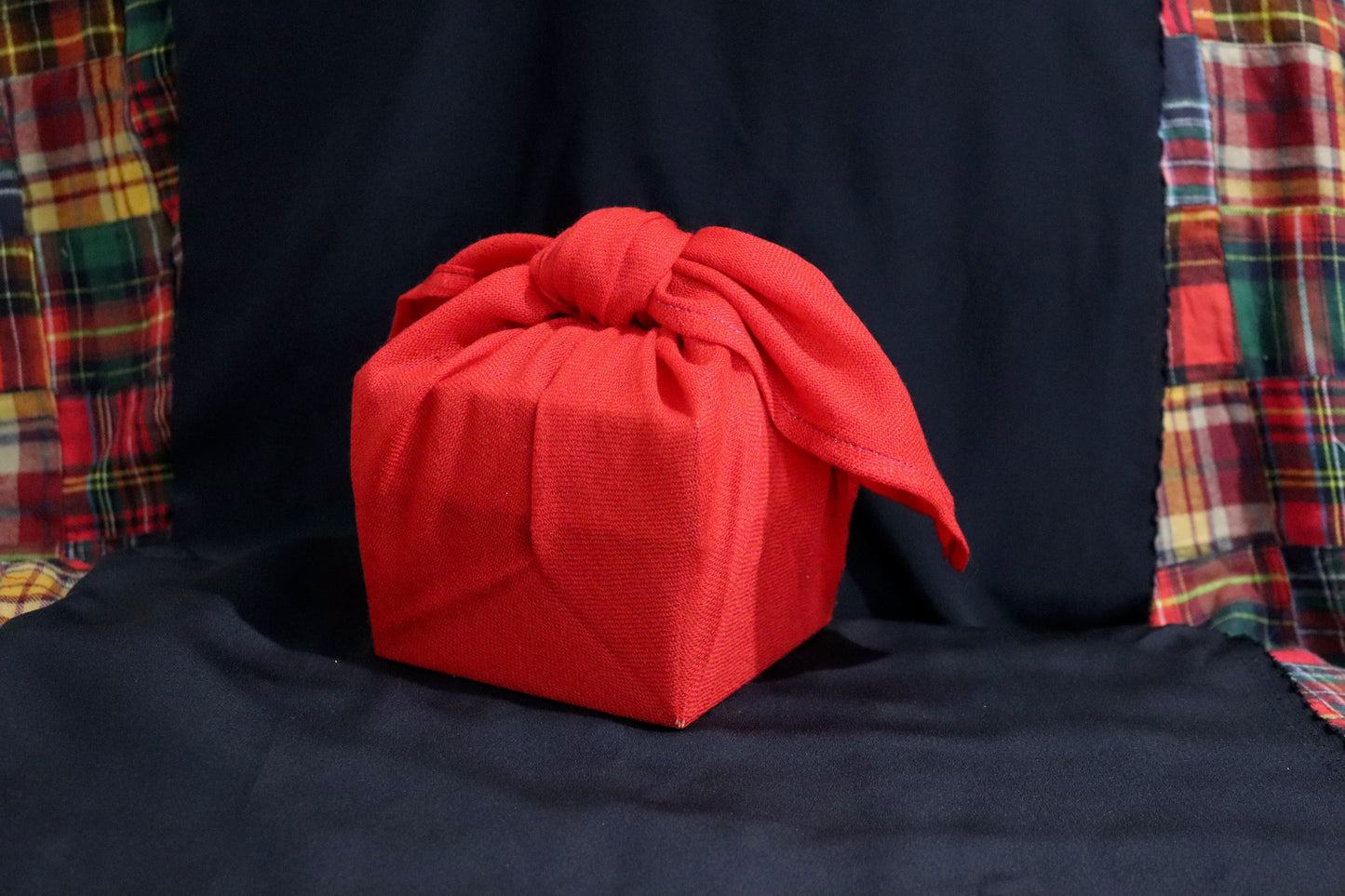 Reusable Furoshiki Gift Wrap: Bright Red