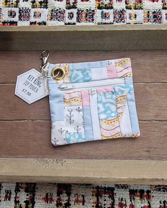 Pride Zip Pouch: Trans Patchwork