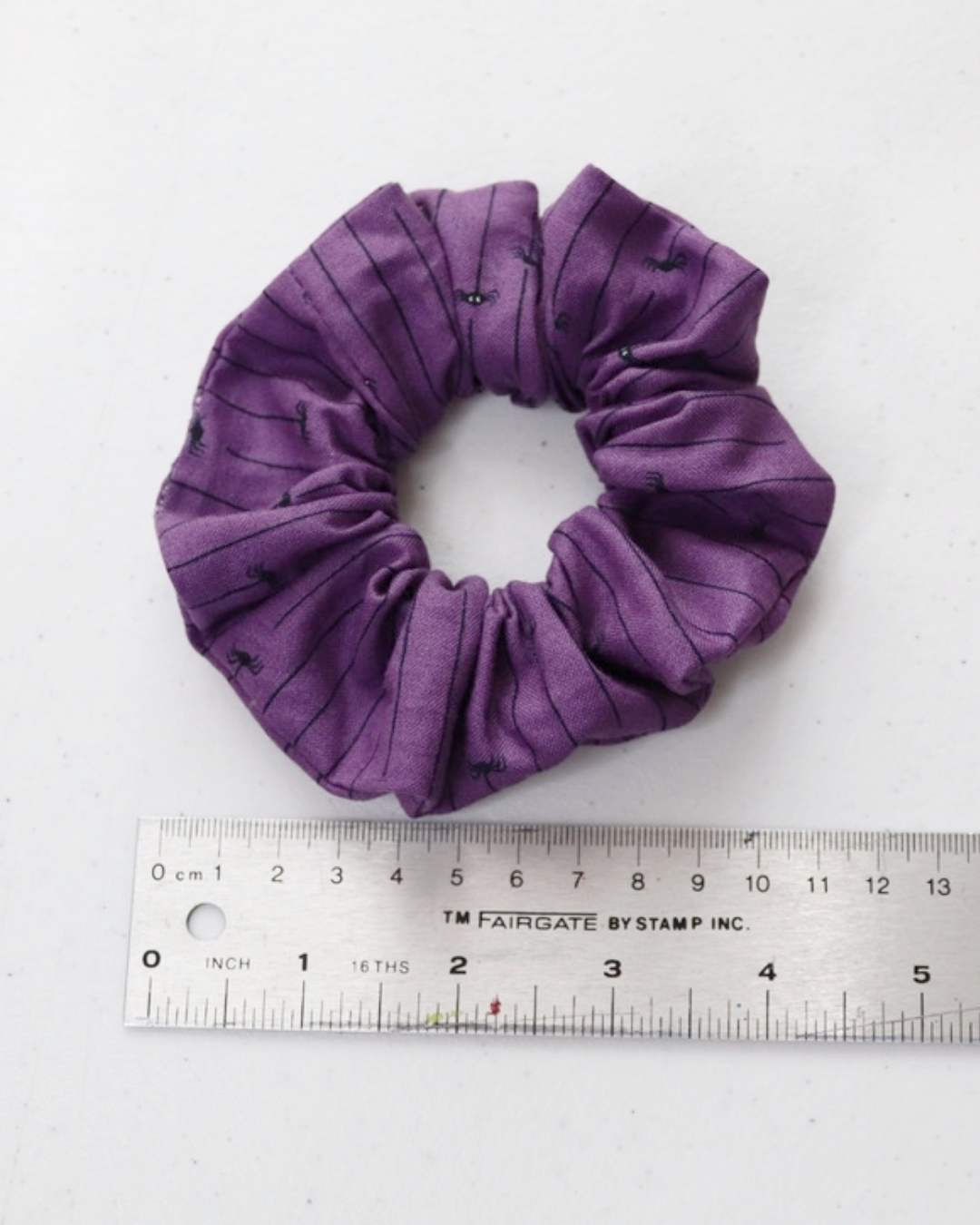 Purple Spider Spooky Scrunchie