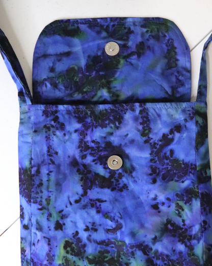 Blue Galaxy Upcycled Satchel Bag