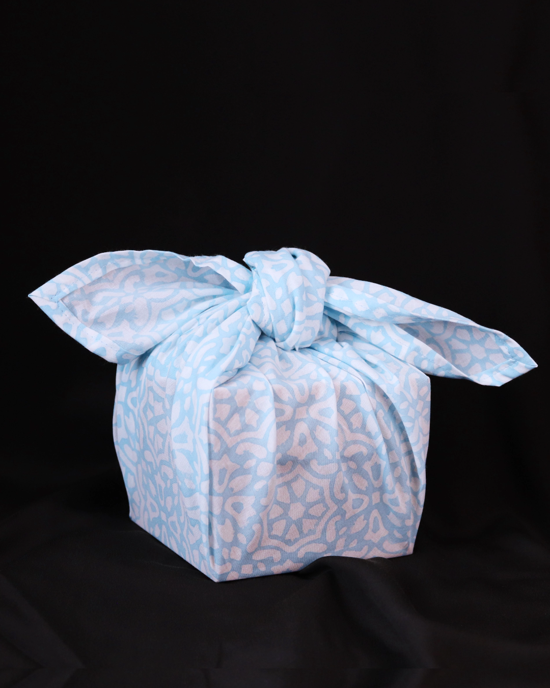 Set of 3: Reusable Furoshiki Gift Wraps in Blue