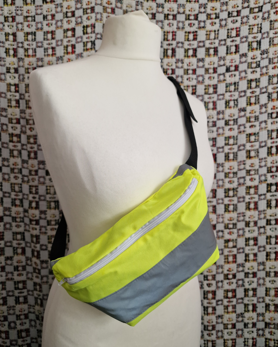 Hi-Vis Upcycled Bum Bag (Navy Lining)