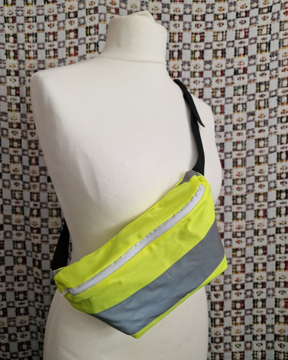 Hi-Vis Upcycled Bum Bag (Navy Lining)