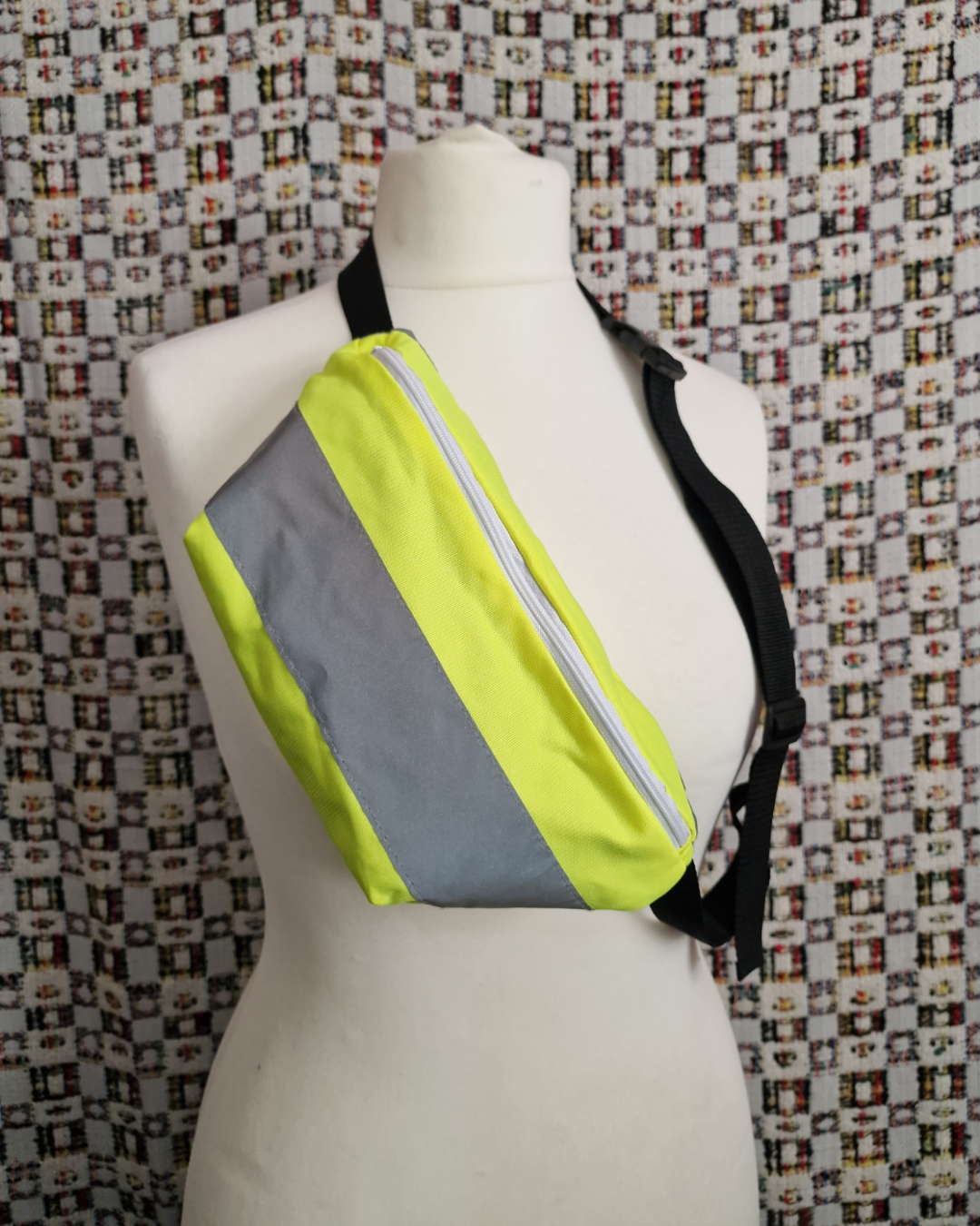 Hi-Vis Upcycled Bum Bag (Navy Lining)