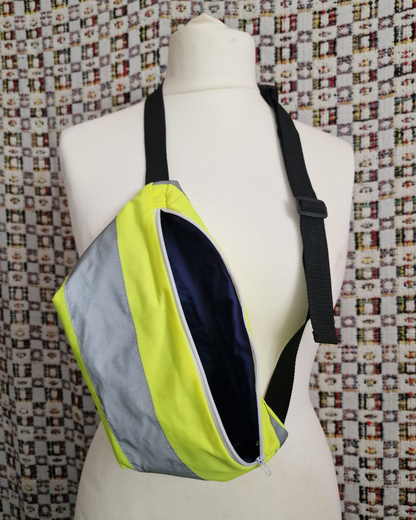 Hi-Vis Upcycled Bum Bag (Navy Lining)