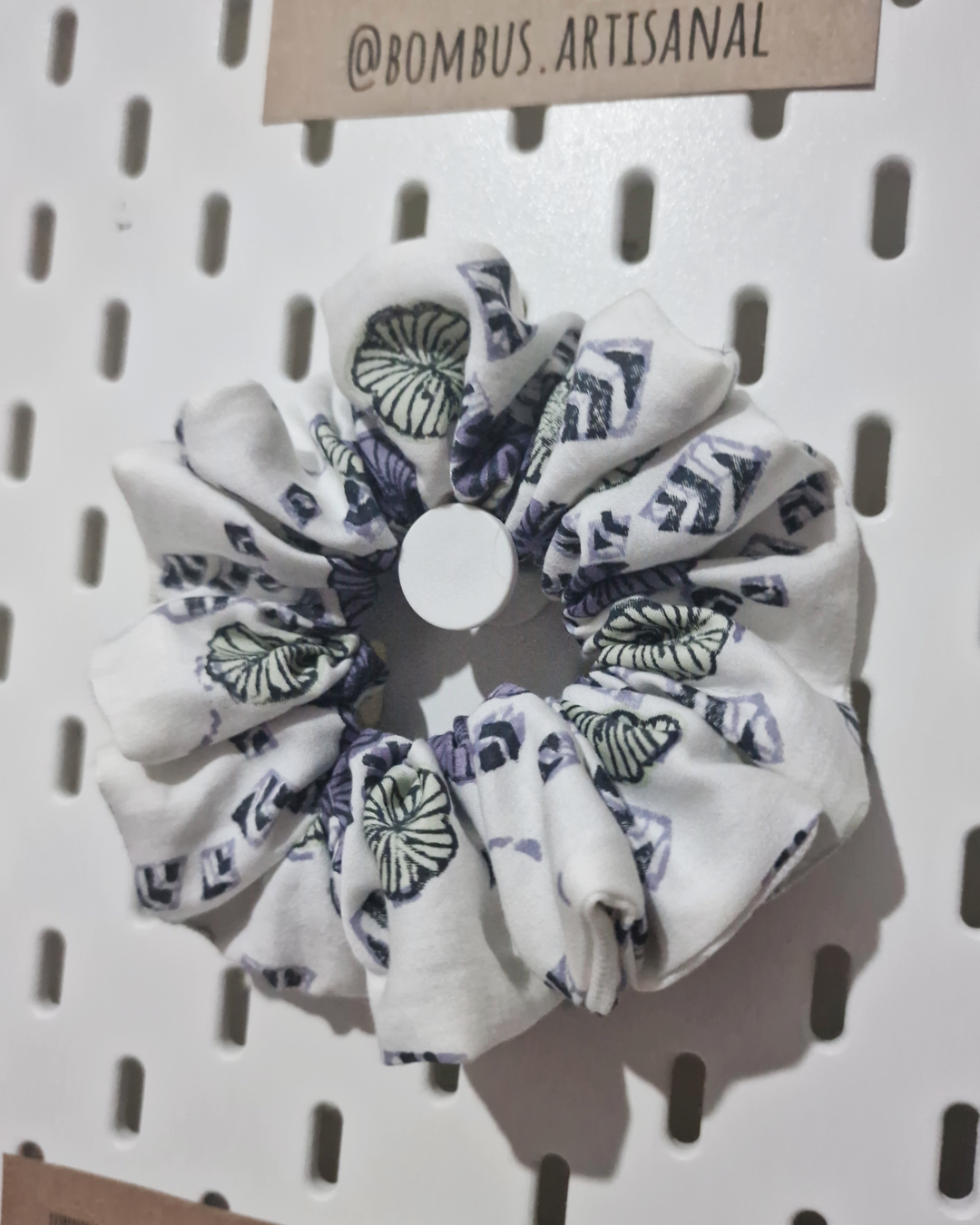 Upcycled Hair Scrunchie: Purple Petal