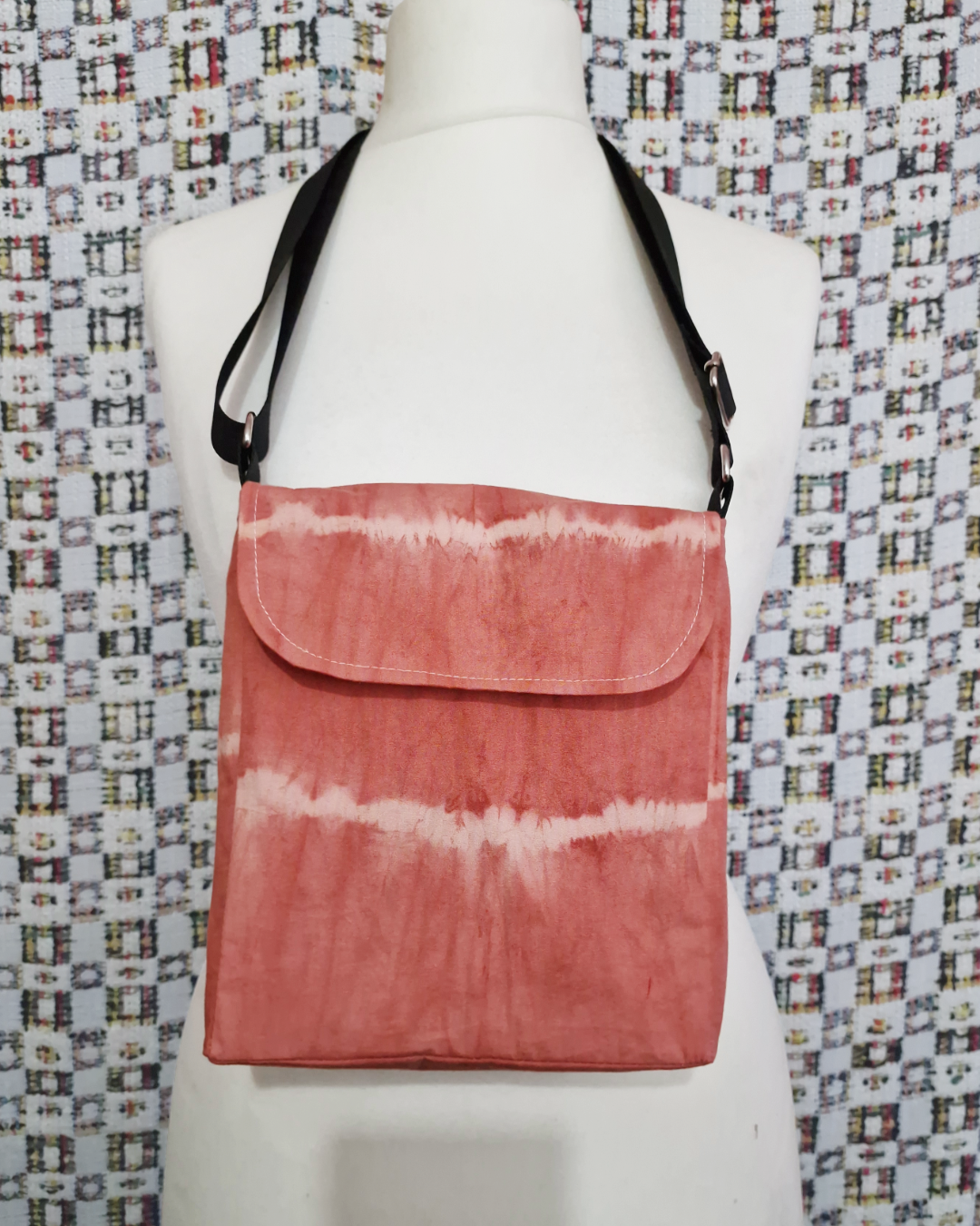 Red Natural Dye Satchel Bag