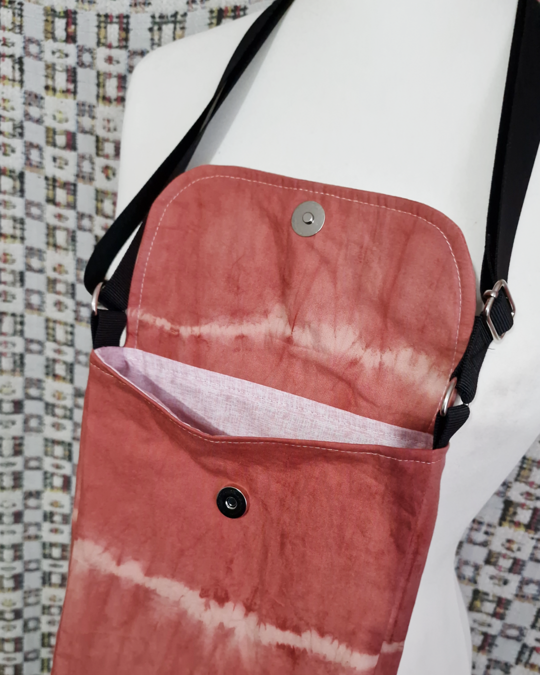 Red Natural Dye Satchel Bag