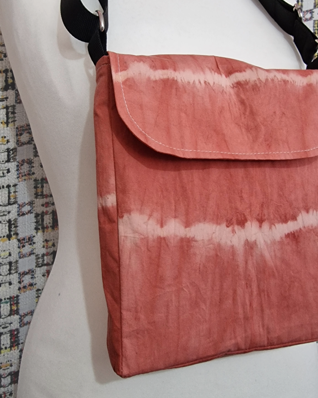 Red Natural Dye Satchel Bag