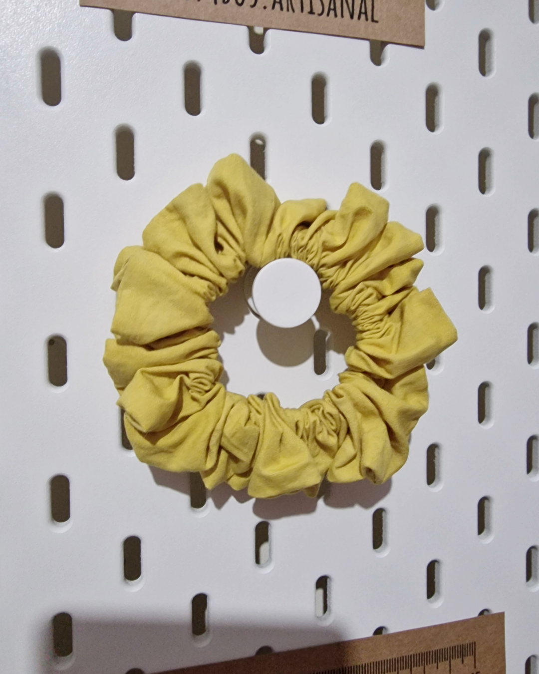 Hair Scrunchie: Naturally Dyed Yellow (Skinny)