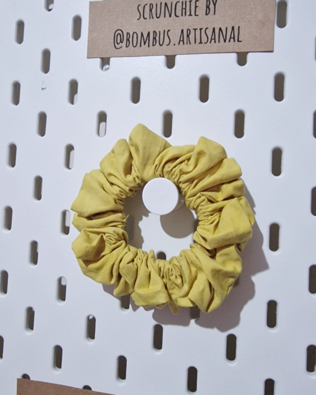 Hair Scrunchie: Naturally Dyed Yellow (Skinny)