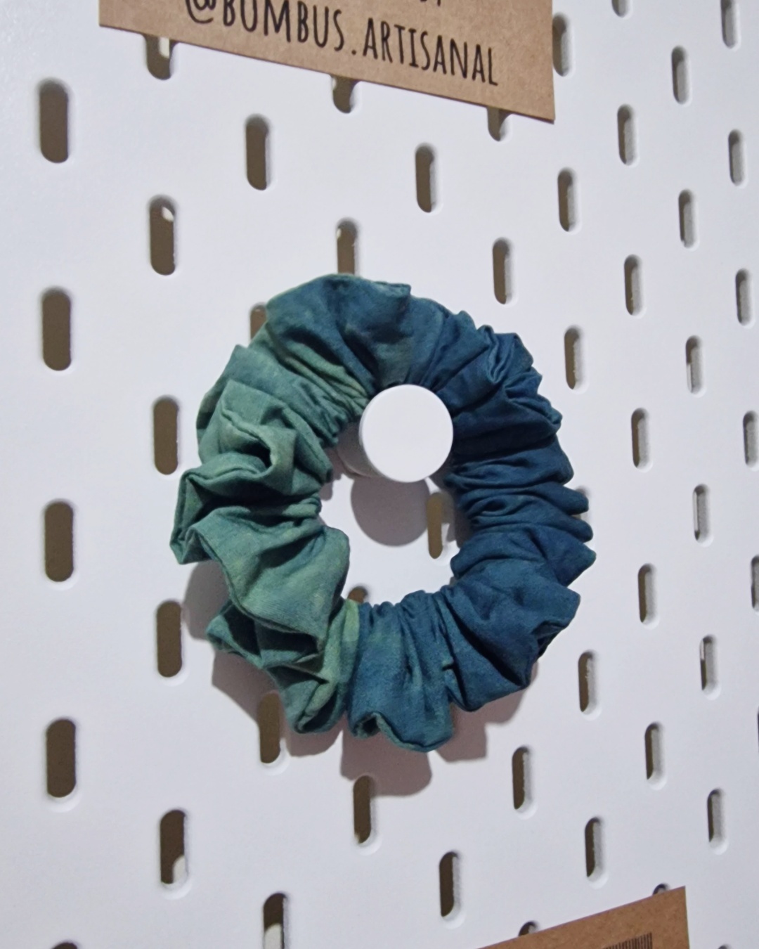 Hair Scrunchie: Naturally Dyed Green (Skinny)