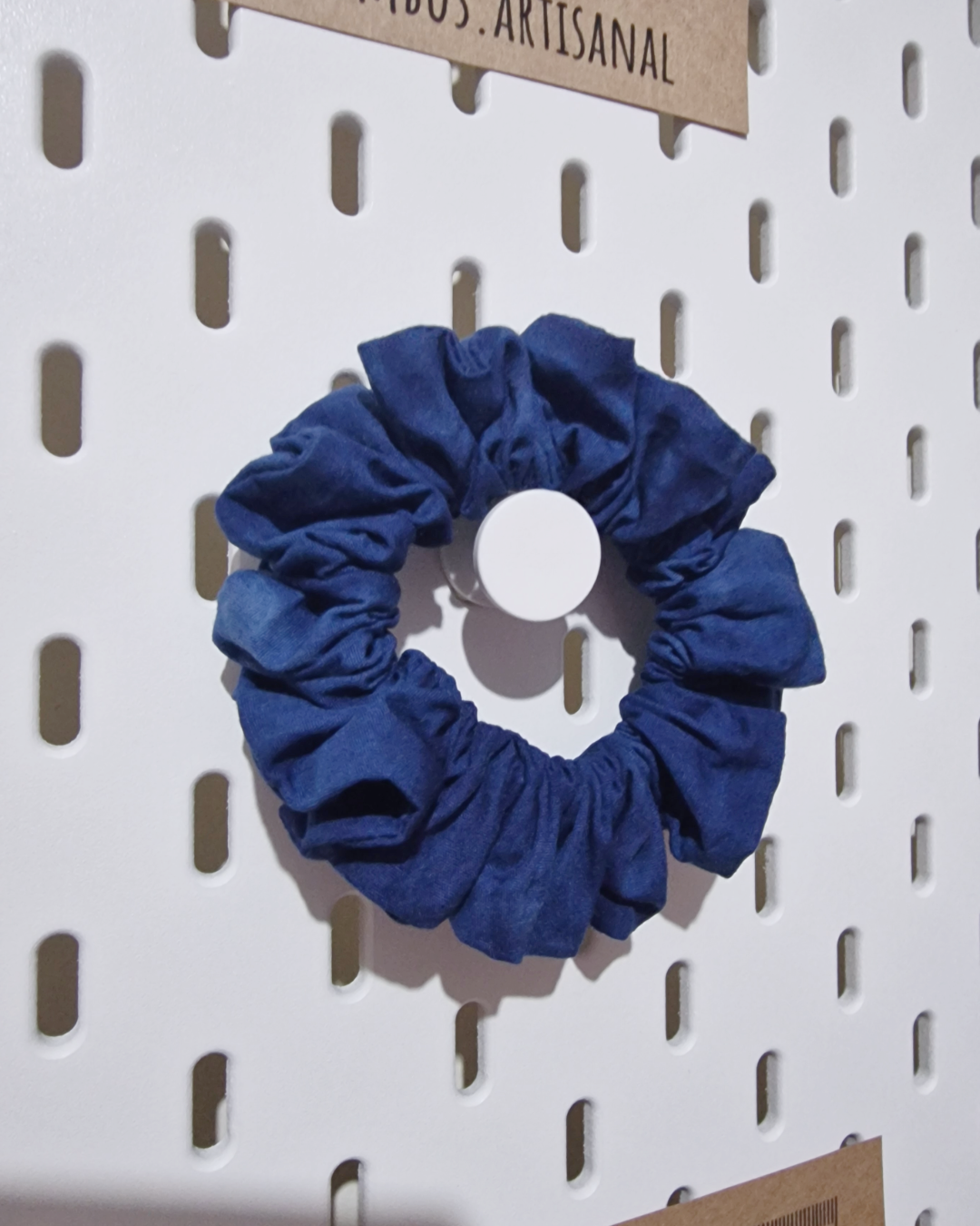 Hair Scrunchie: Naturally Dyed Blue (Skinny)