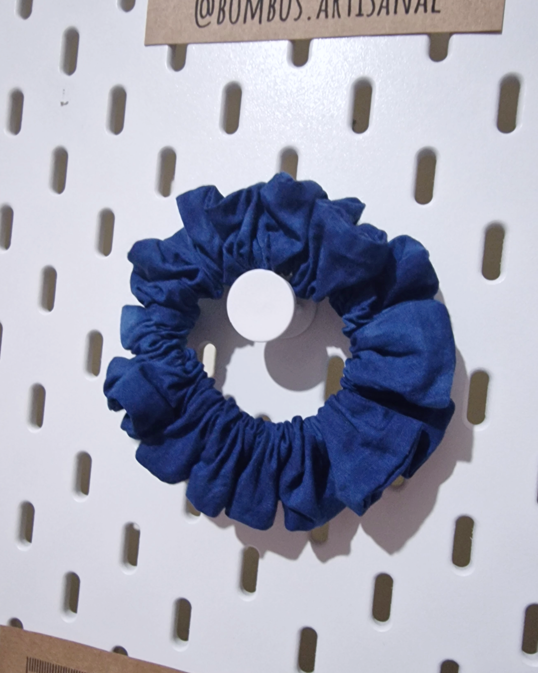 Hair Scrunchie: Naturally Dyed Blue (Skinny)