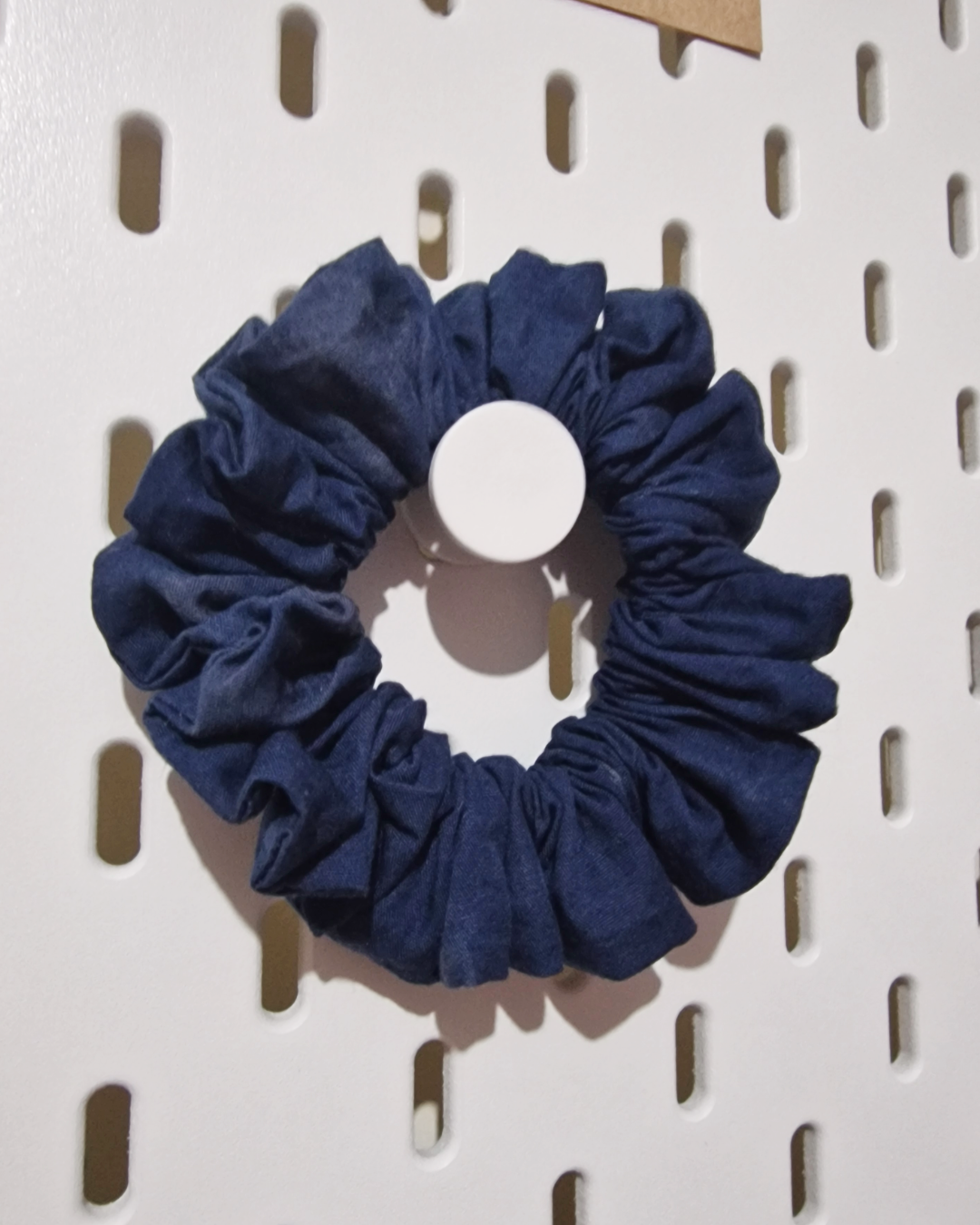 Hair Scrunchie: Naturally Dyed Indigo (Skinny)