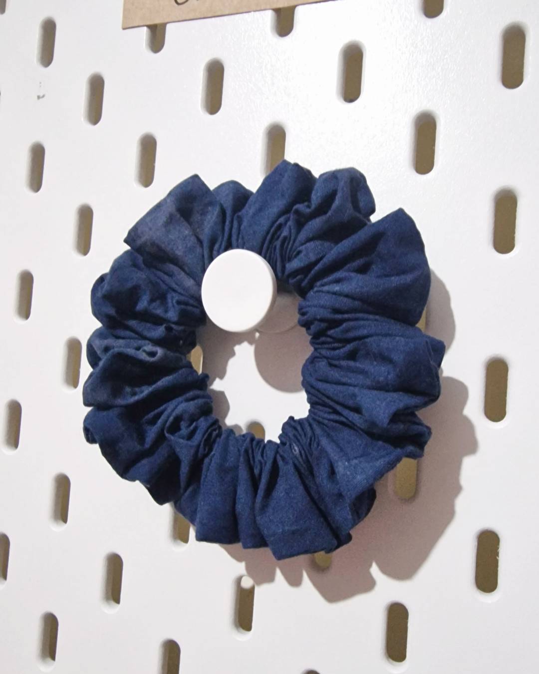 Hair Scrunchie: Naturally Dyed Indigo (Skinny)