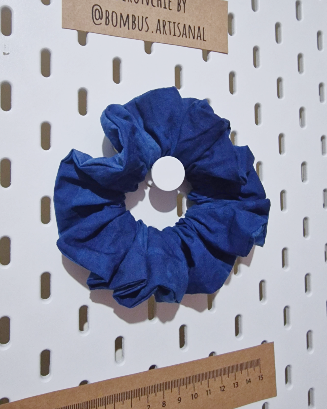 Hair Scrunchie: Naturally Dyed Blue