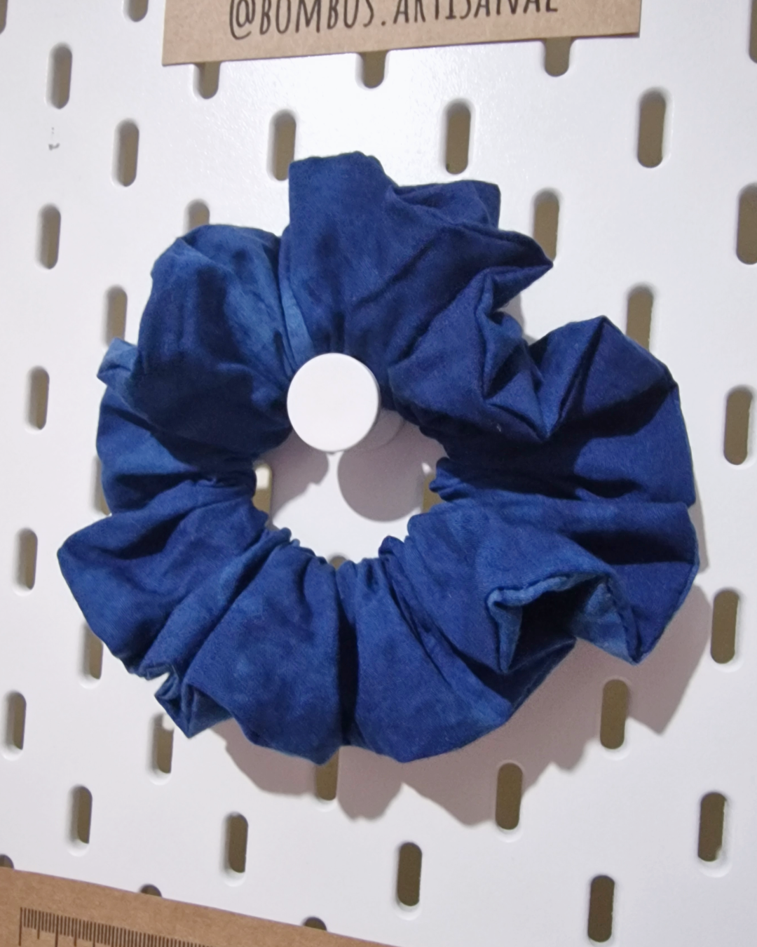 Hair Scrunchie: Naturally Dyed Blue