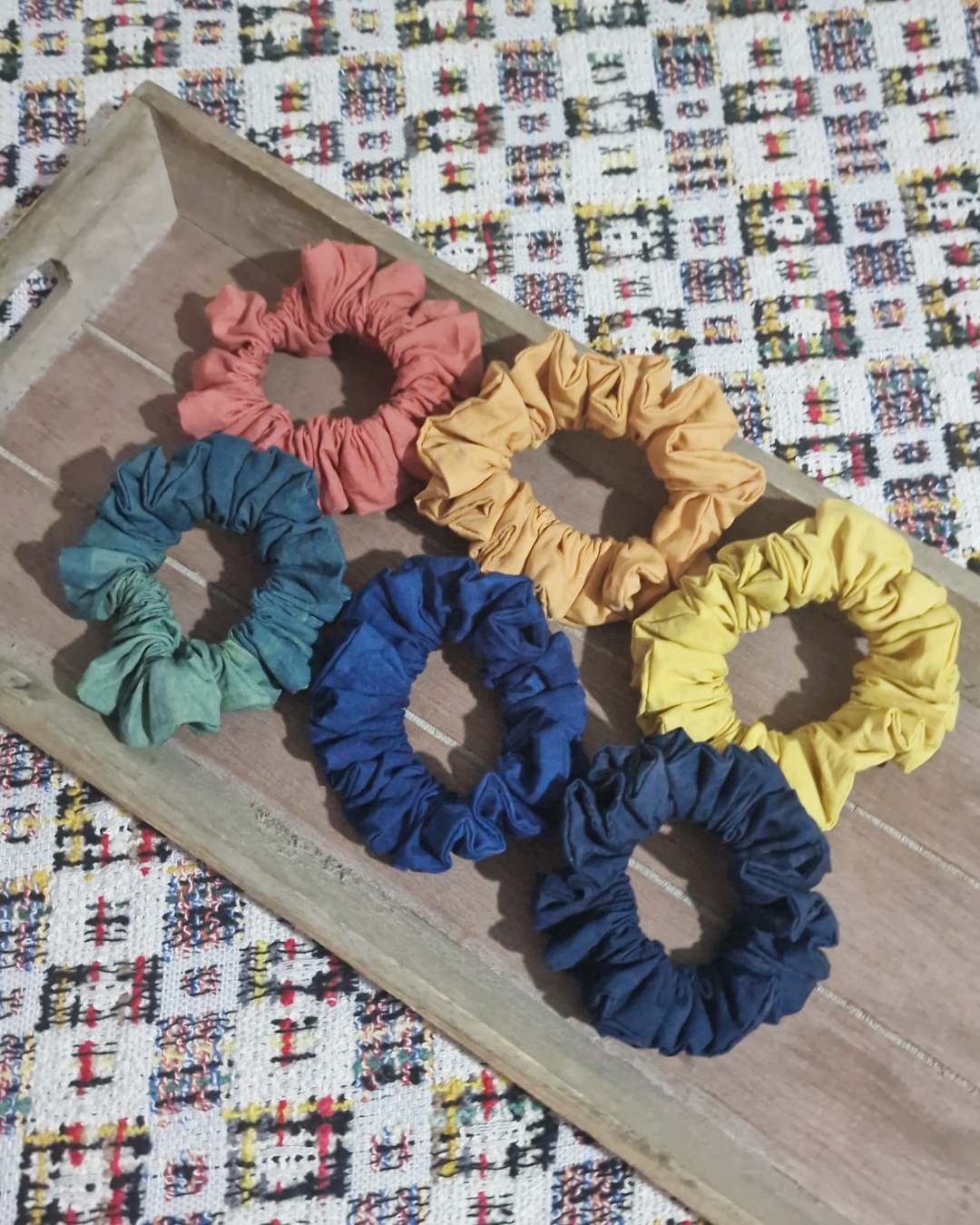 Hair Scrunchie: Rainbow Natural Dye Set (Skinny)