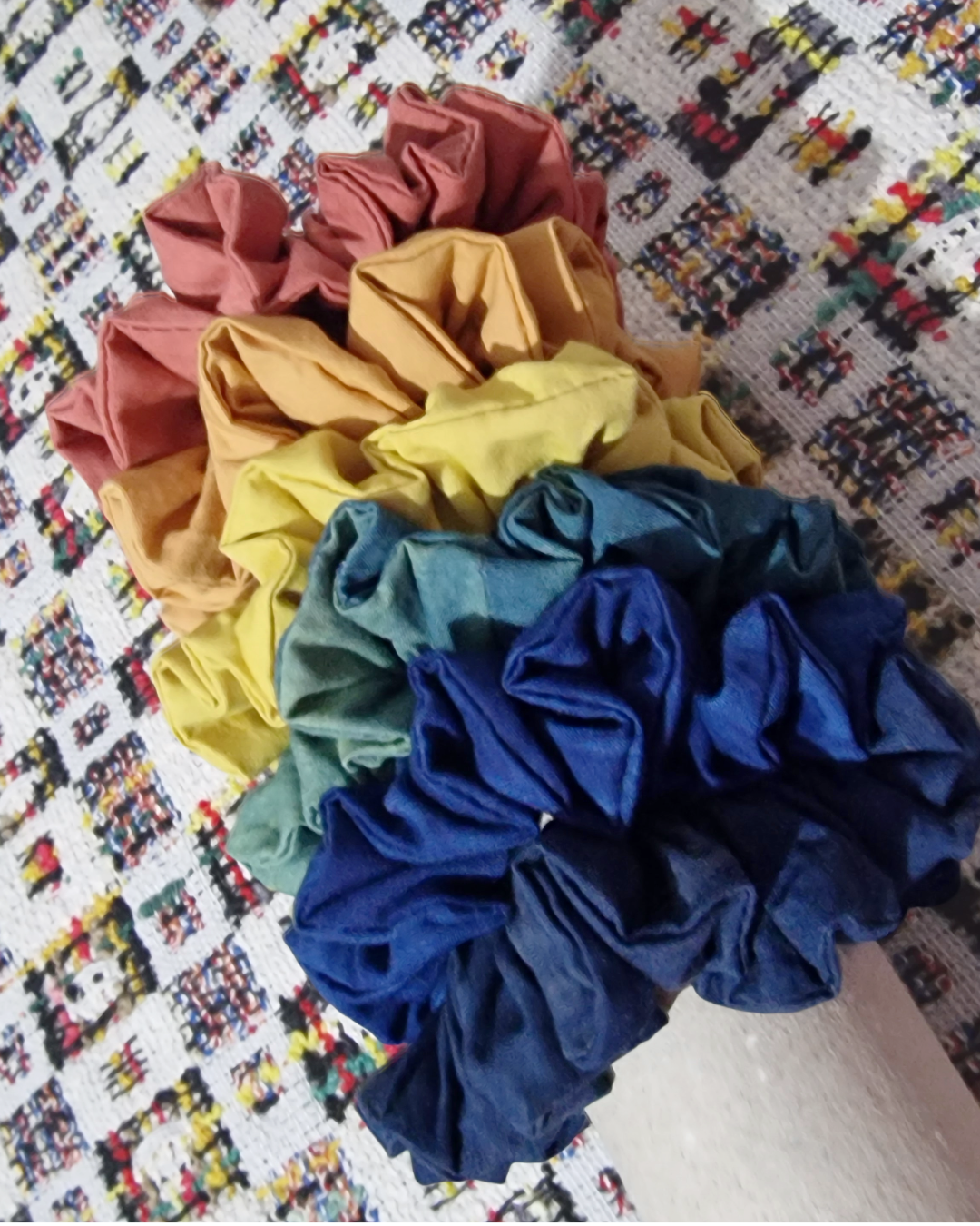 Hair Scrunchie: Rainbow Natural Dye Set (Skinny)