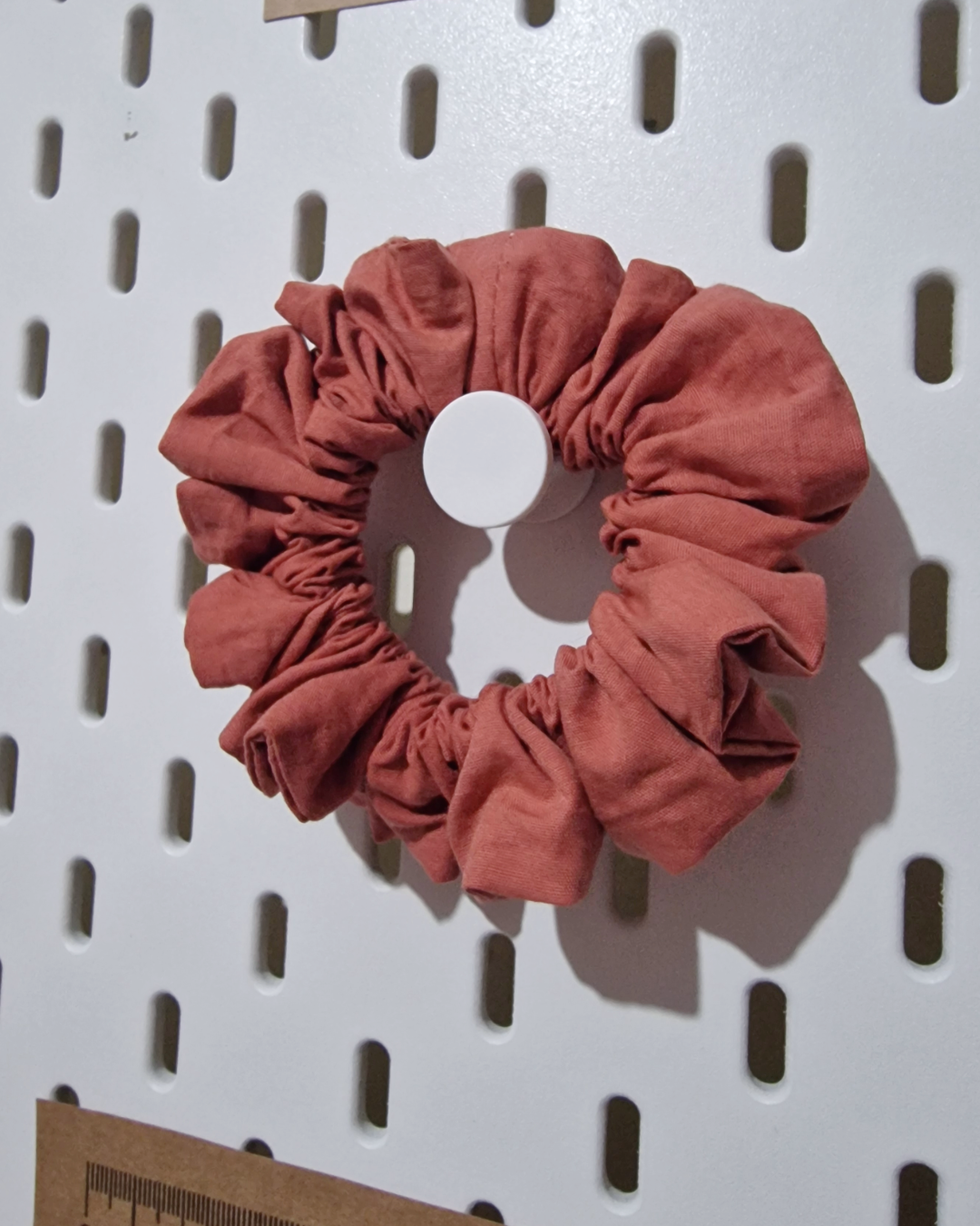 Hair Scrunchie: Naturally Dyed Red (Skinny)