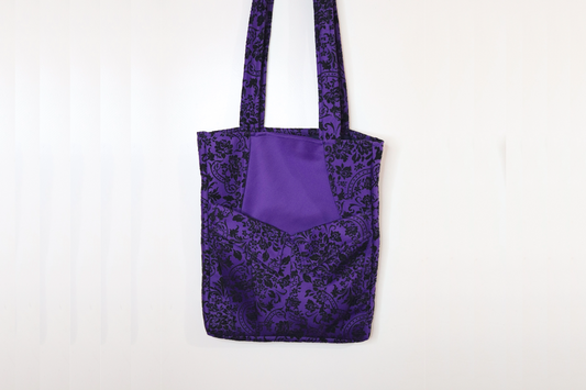 Purple Dress Upcycled Tote Bag