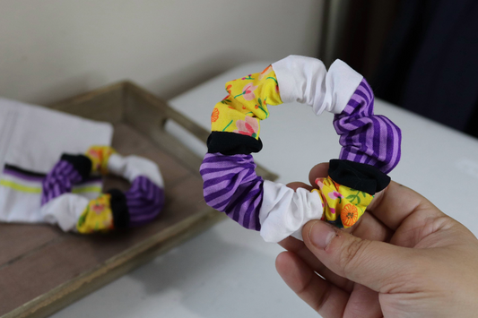 Pride Hair Scrunchie: Non-Binary (Eight Sections)