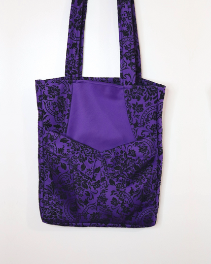 Purple Dress Upcycled Tote Bag