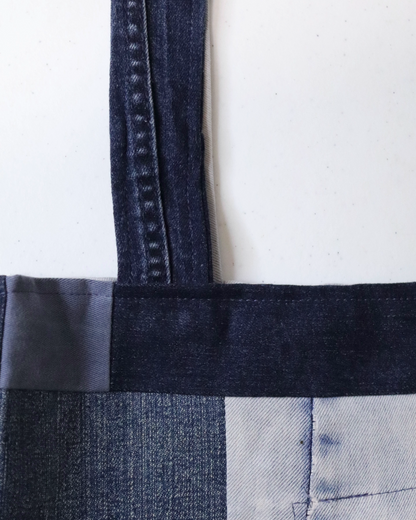 Patchwork Denim Upcycled Tote Bag