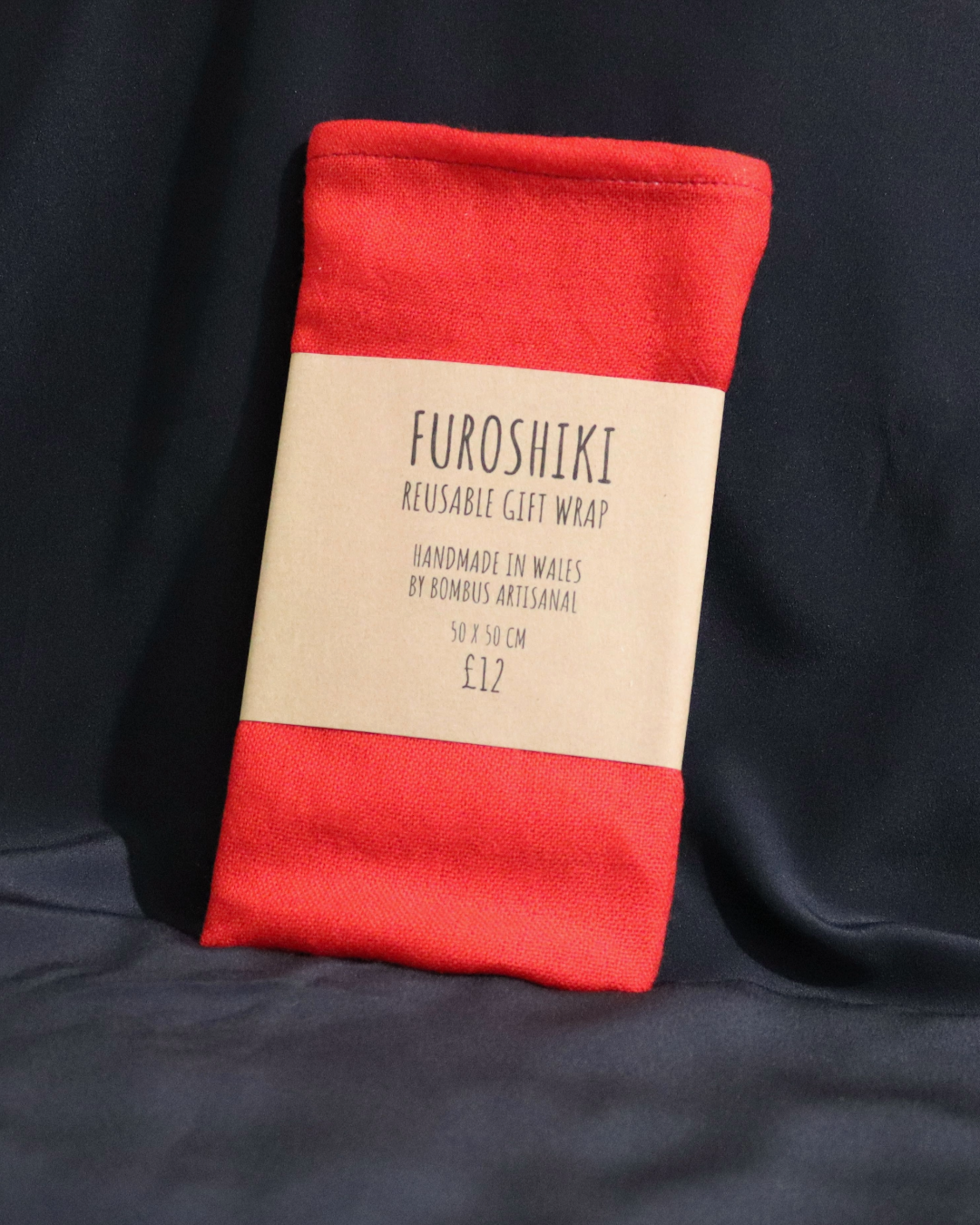 Reusable Furoshiki Gift Wrap: Bright Red