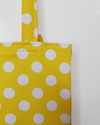 Yellow Polka Dot Tote Bag