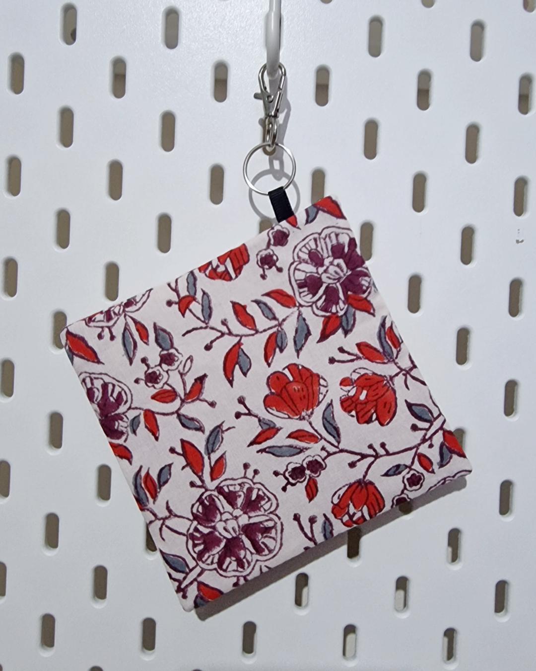 Zip Pouch: Blossom Red Floral Print