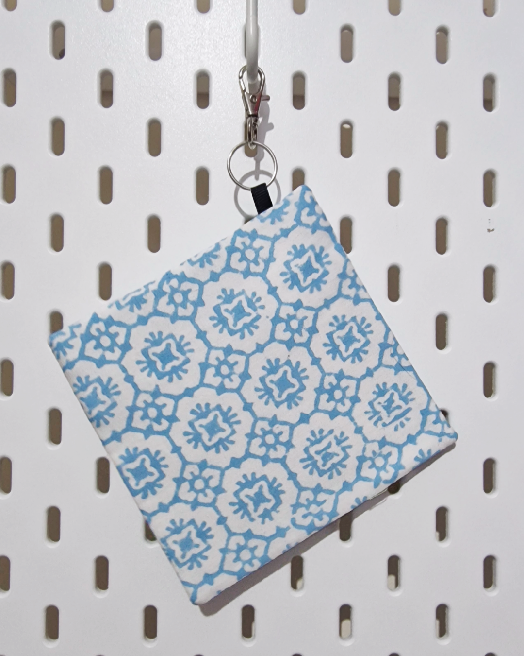 Zip Pouch: Blue Hive Print