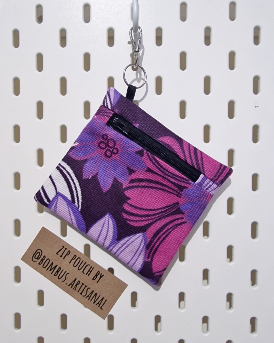 Zip Pouch: Purple Floral